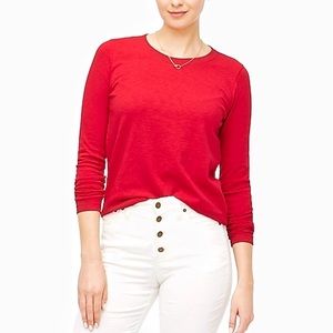 J.Crew Artist Red Long Sleeve Tee